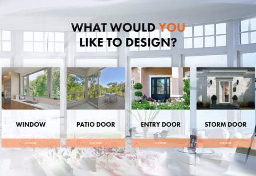 Design tool landing page